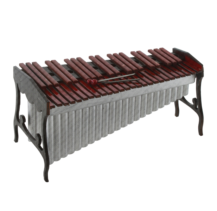 Miniature brown xylophone